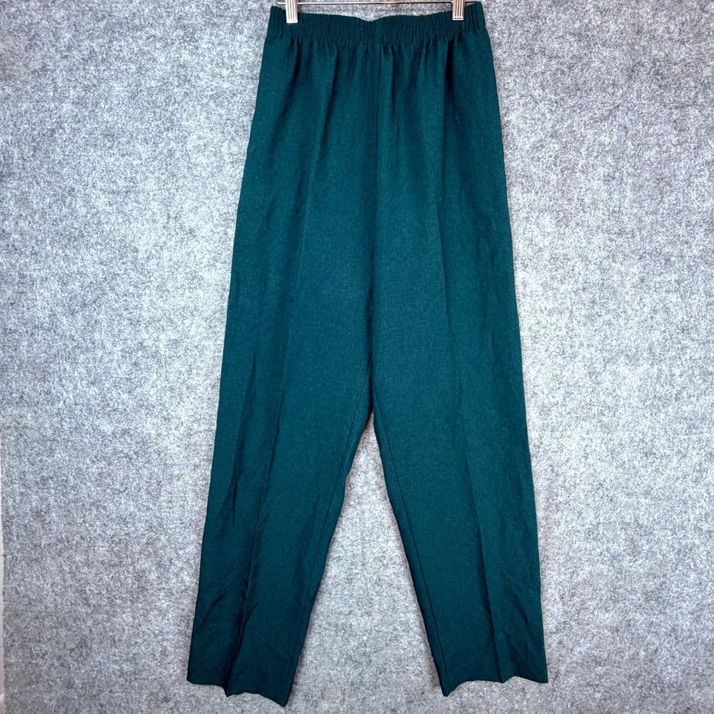Allison Daley Grandma Pants Womens 8 Dark Green Straight Leg Casual Pull On